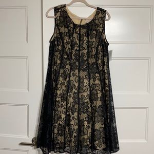 NWT Dress Barn black and Beige Dress - Size 18W